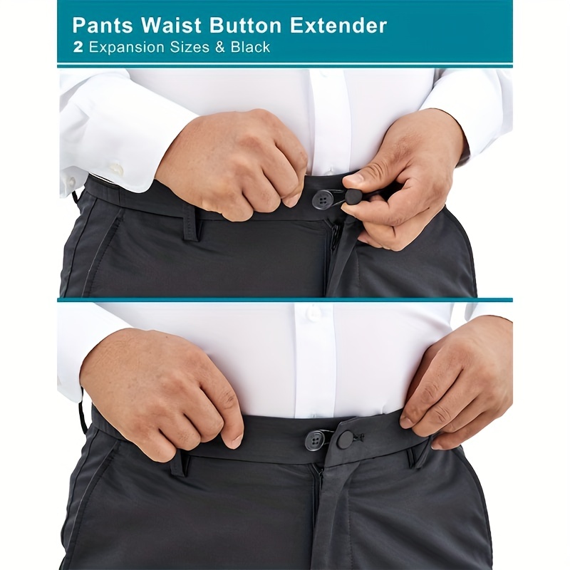 Button Extender For Trousers, 12pcs Waist Extenders For Mens Women, Jean  Button Extender Waistband Extender Jeans Retractable Button