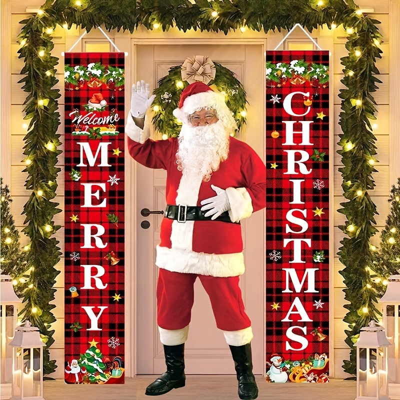 Christmas Outdoor Indoor Yard Signs Decorations Xmas Santa - Temu