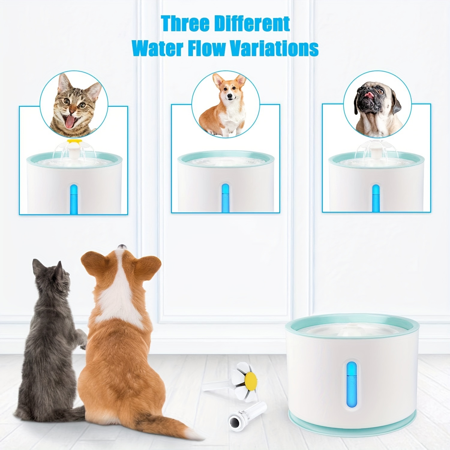 OWNPETS Ultra Quiet Cat Fountain Automatic Water Dish & Reviews