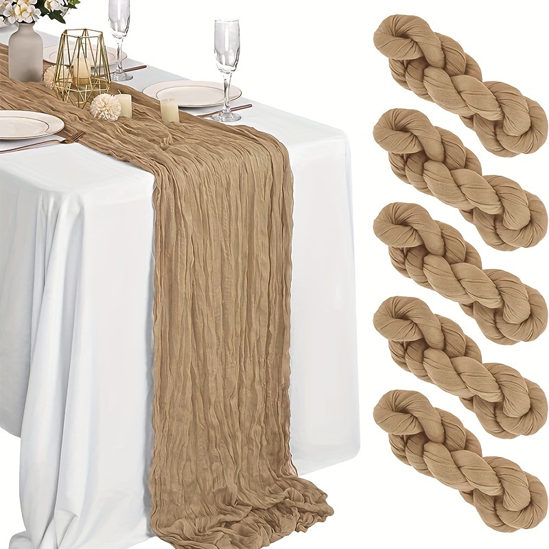 Nappe Plissée Boho Rose OVDGWC | Décoration De Table élégante | Taille 90 X 300 Cm