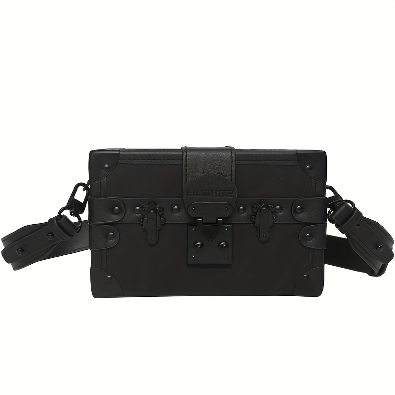 Mini Square Crossbody Bag For Women, Y2k Studded Decor Purses