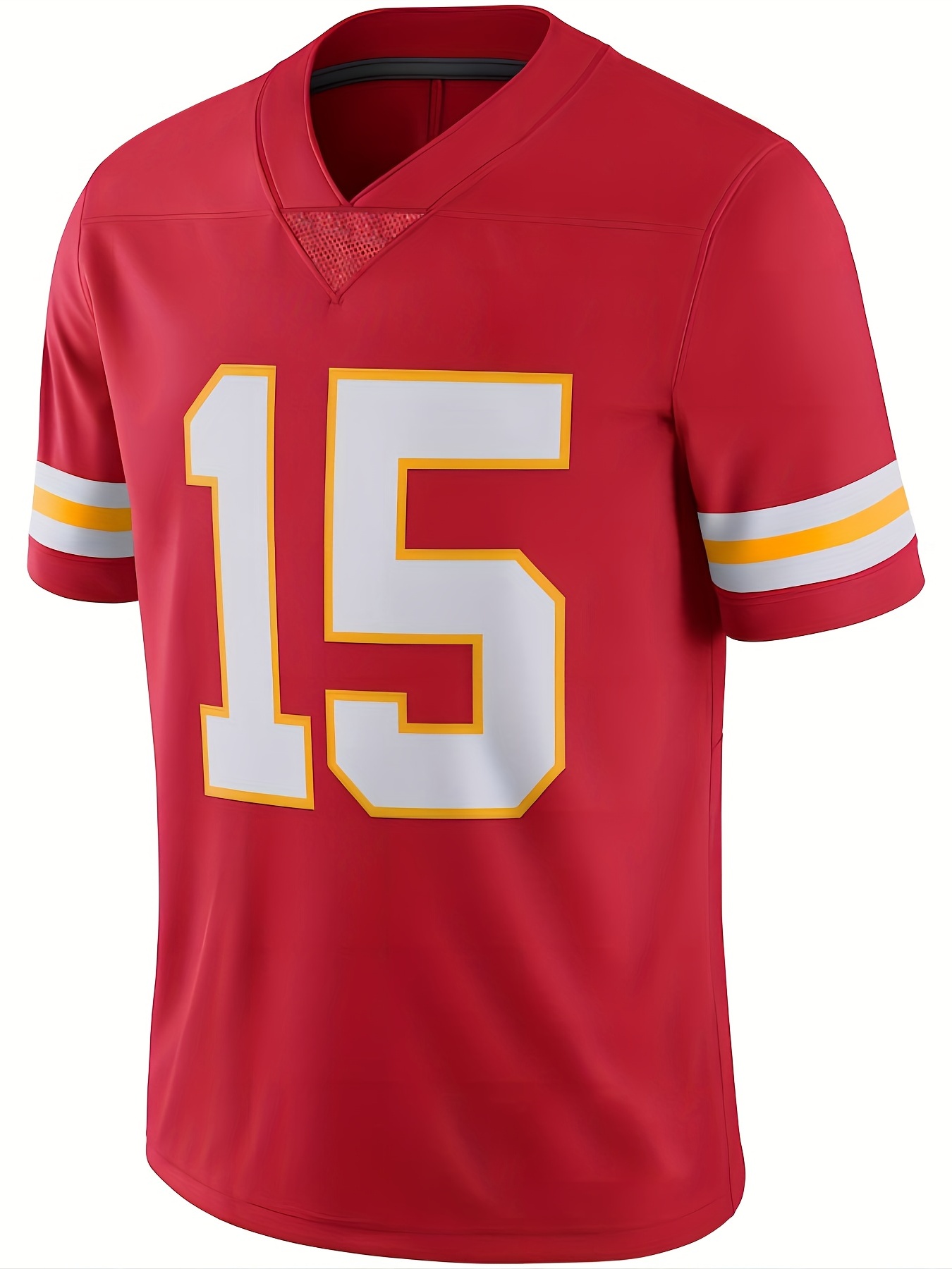 Men's Plus Size Kansas City 15 #Stitched Football Jersey for Men Red,Temu