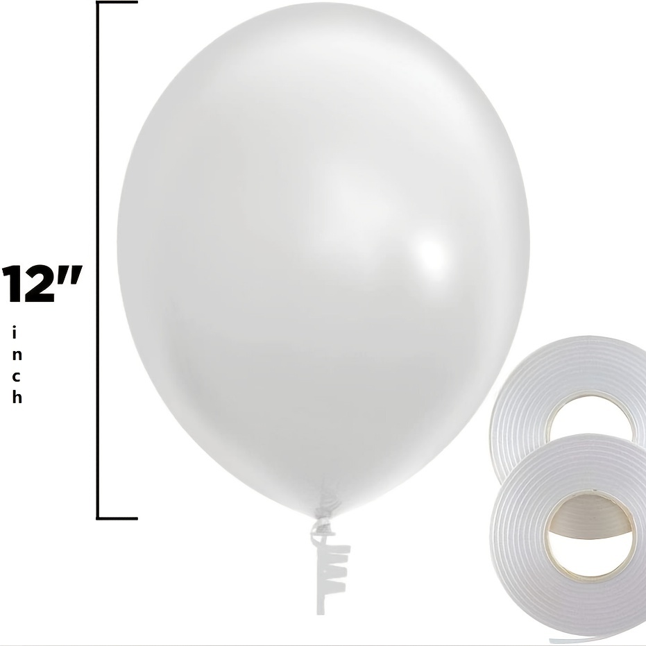 Globos blancos de 18 pulgadas, globos blancos grandes de látex blancos de  calidad, globos blancos de decoración de fiestas, 15 unidades