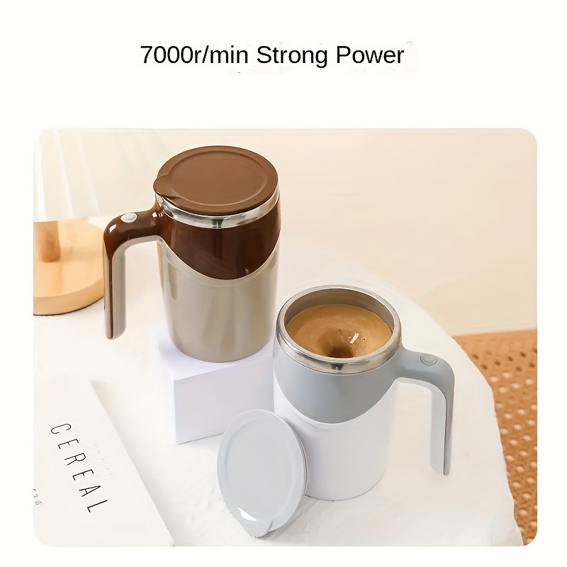 Full Automatic Mixing Cup Rotating Water Cup Electric Coffee Cup Lazy  Portable Milk Stainless Steel Cup