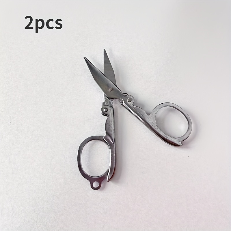 1pc/2pcs/4pcs Stainless Steel Folding Small Scissors Travel