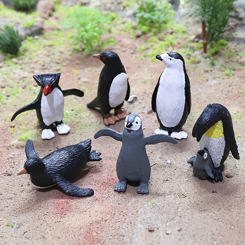 Pack 15 Figuras Realistas de Plástico De Animales Polares - Pingüino - Oso  Polar 