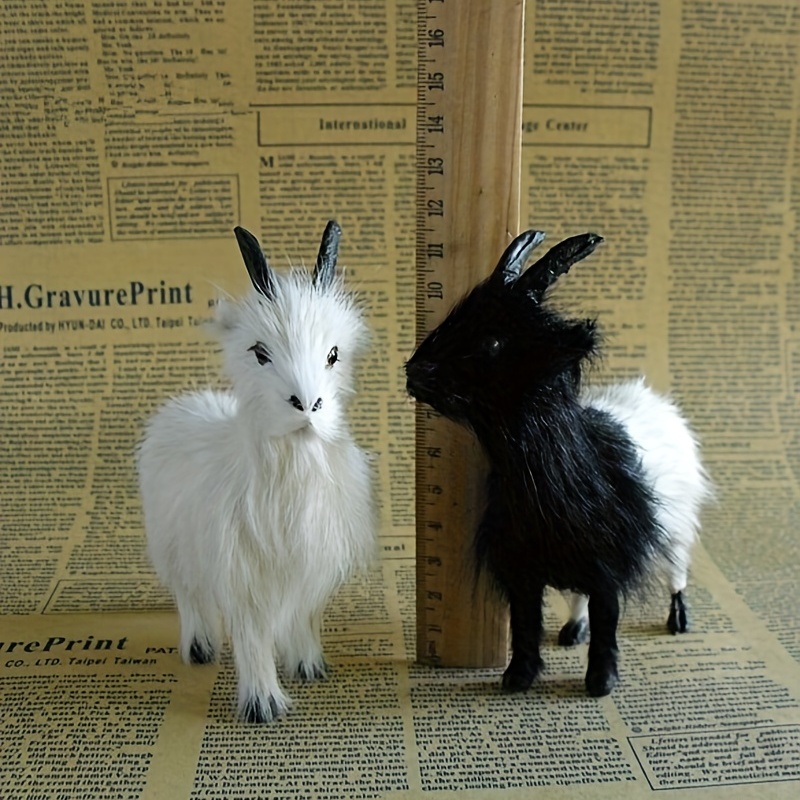 Lovely Simulation Goat Plush Toys Furnishing Accessories - Temu