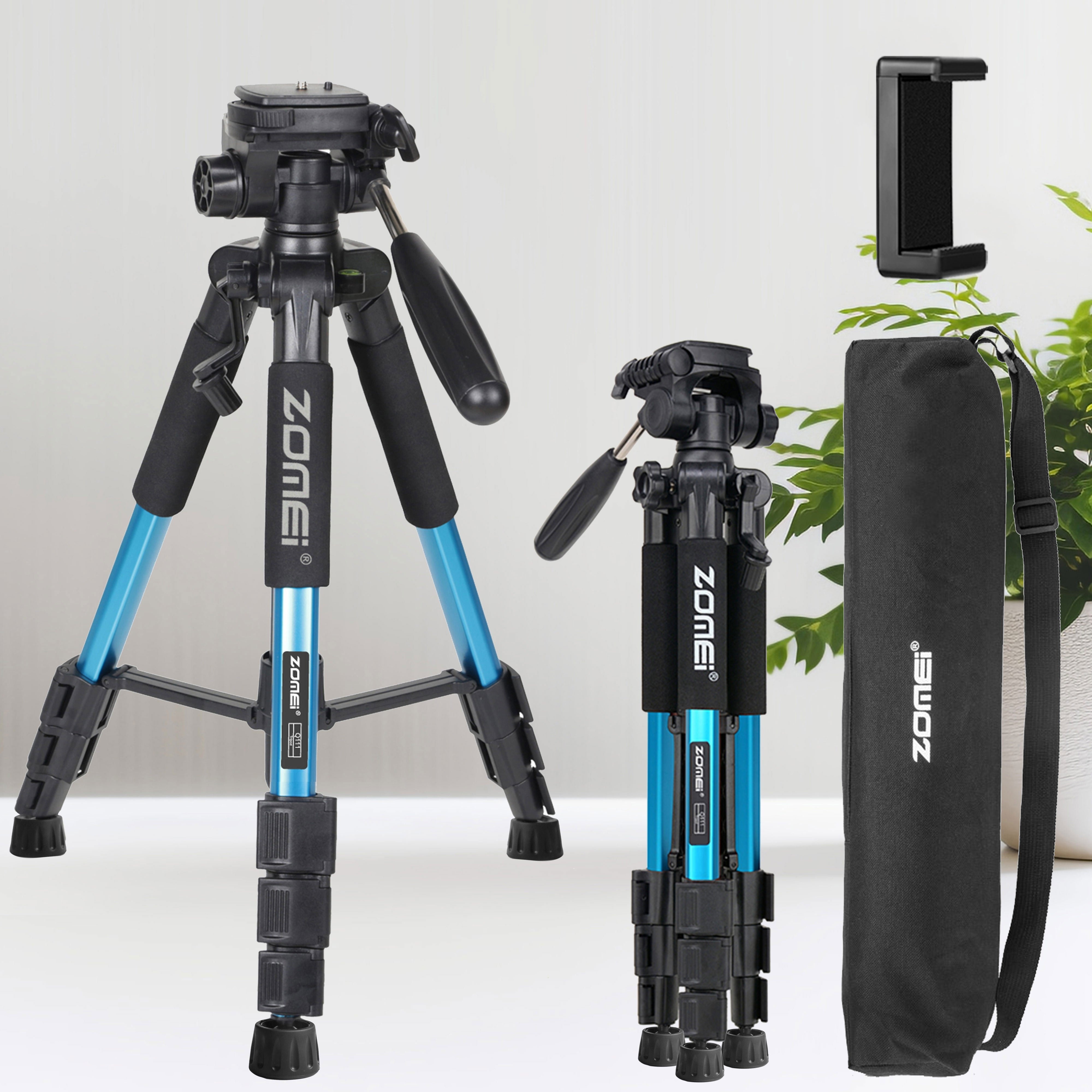 Trípode para cámara, trípode profesional para cámara réflex digital,  extensible a monopie de 82.7 in, con cabezal giratorio de 360°, bolsa de