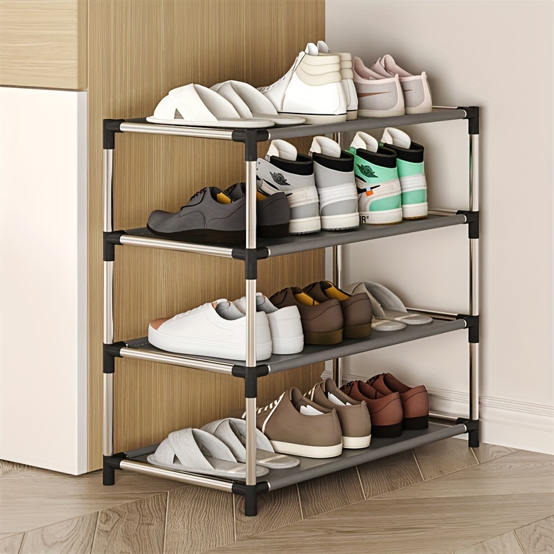 Zapatero de 6 niveles para armario, zapateros estrechos de metal de tela de  malla, ahorro de espacio, organizador de almacenamiento de zapatos