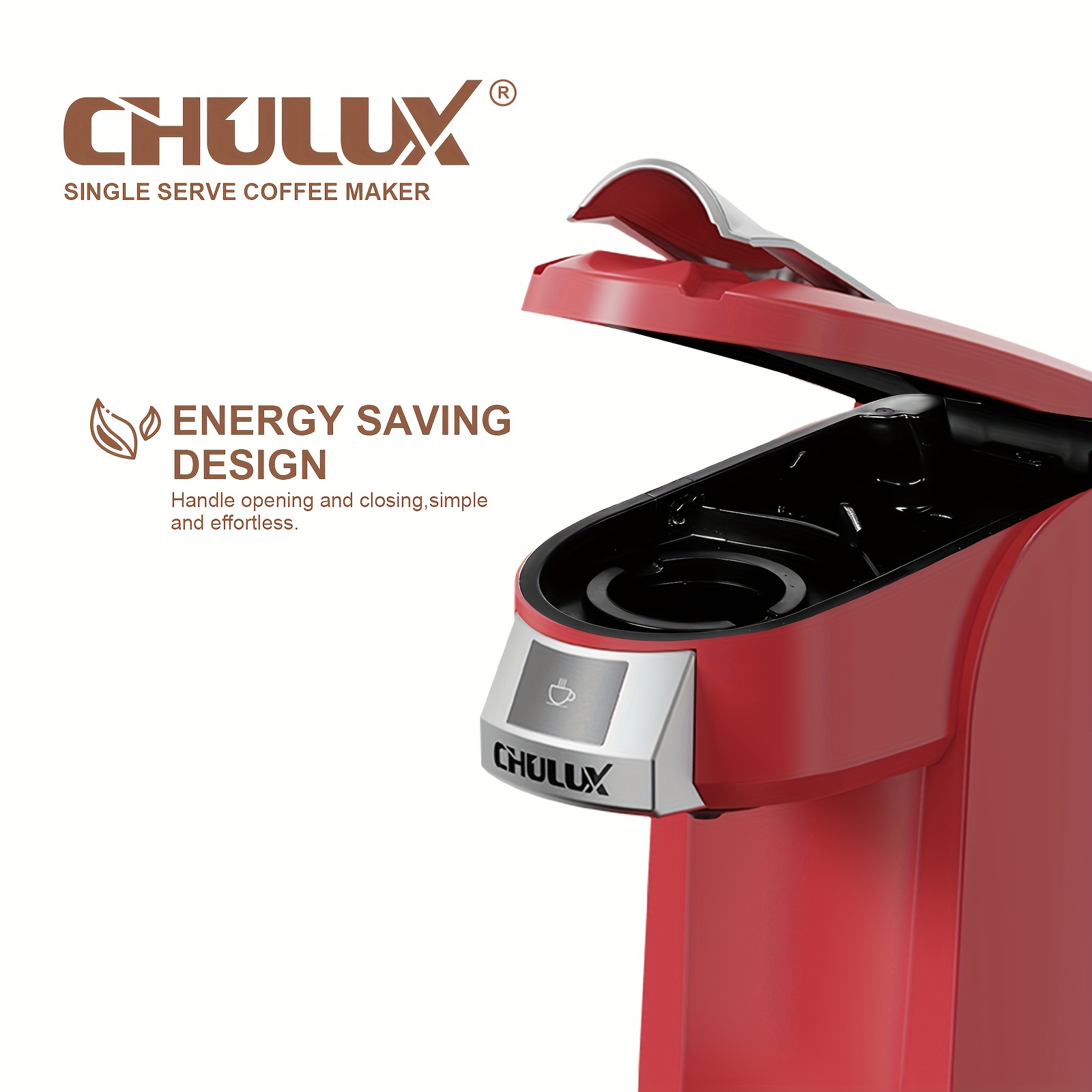 CHULUX Cafetera de una sola porción con molinillo de café eléctrico húmedo  y seco, funcionamiento de un botón con capacidad de 5 a 12 onzas, verde