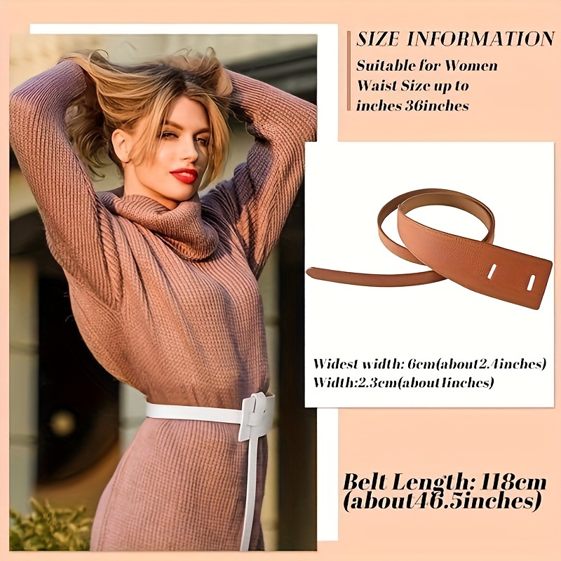 3pcs tie waist belt women vintage knot belt dress jeans Temu New