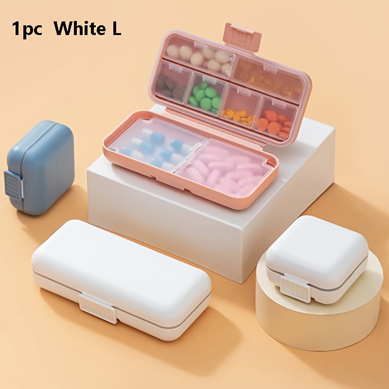 8 Compartments Daily Pill Organizer Large Travel Daily Pill - Temu