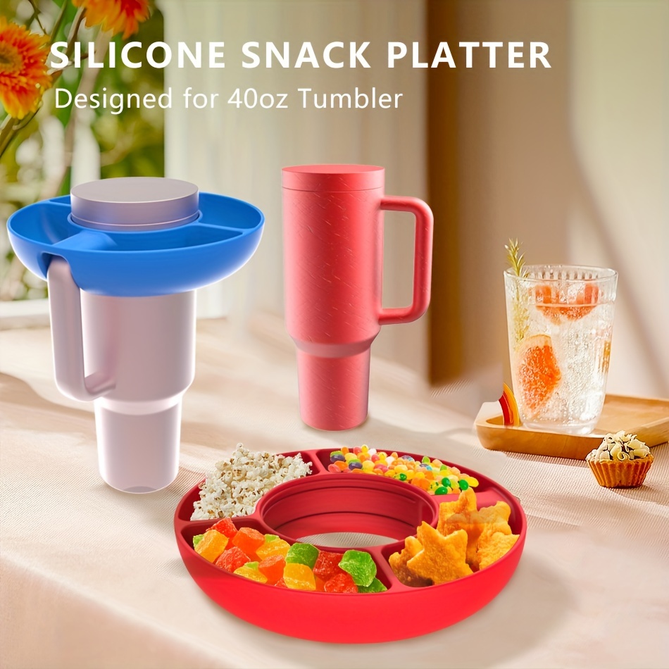 Snack Bowl For Stanley Tumbler With Handle, Tumbler Snack Tray