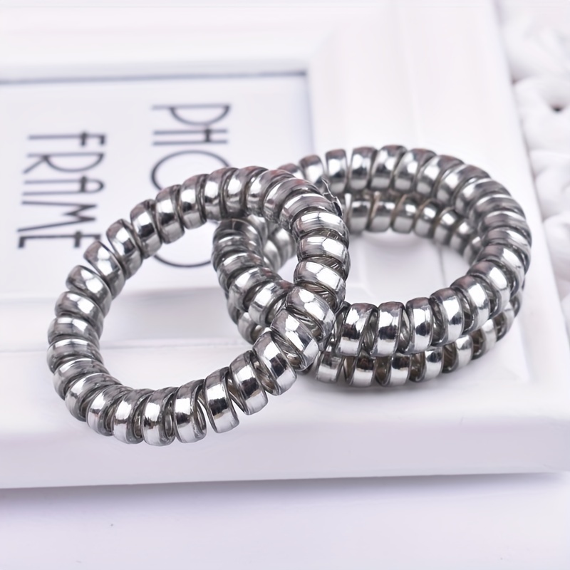 Coil Wire Hair Tie Elastic Hair Ring Ponytail Holder