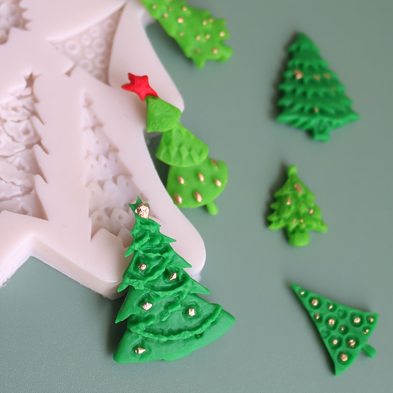 3D Christmas Tree Silicone Baking Mold Cake Mold Baking Mold Christmas  Trees Silicone Mold Cake Decorating Tools Cake Decoration 