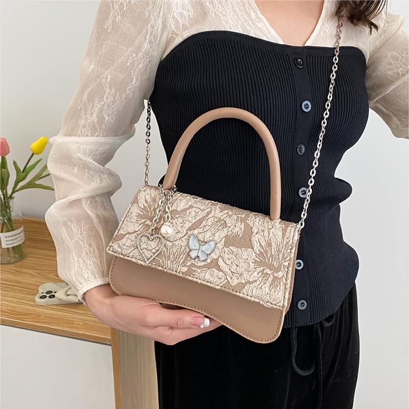 Lattice Pattern Crossbody Boston Bag, Pu Leather Textured Bag, Classic  Fashion Versatile Shoulder Bag - Temu