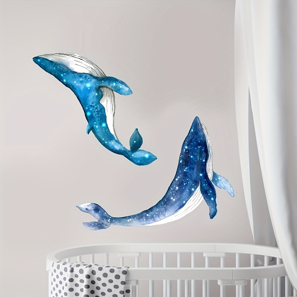 1pc Pegatinas Pared Decorativas Peces Delfines Océano - Temu Chile