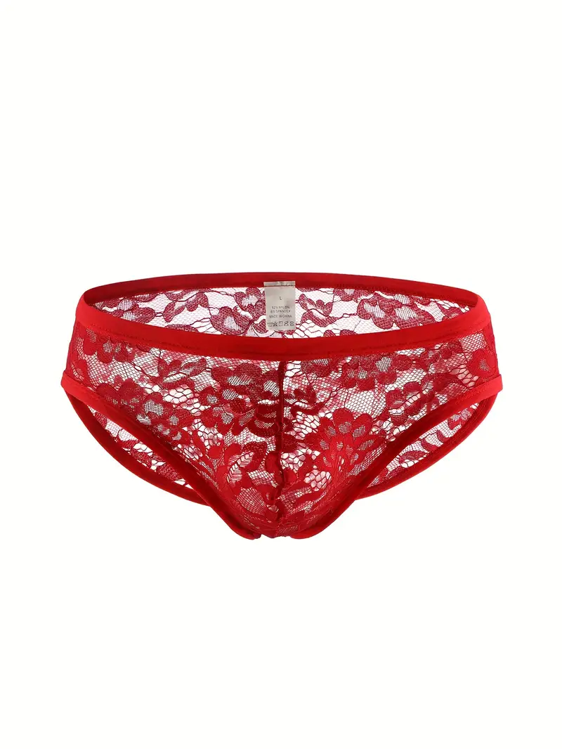 Men's Sexy Thongs Underwear Lace Flower Breathable Comfy - Temu