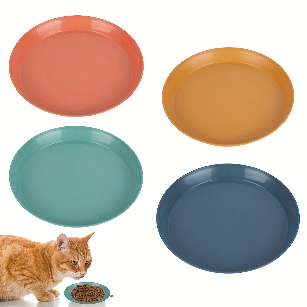 

4pcs Cat Feeder Bowls, Cat Food And Water Bowls, Whisker Shallow Dish Bowl Suitable For Cats Kittens