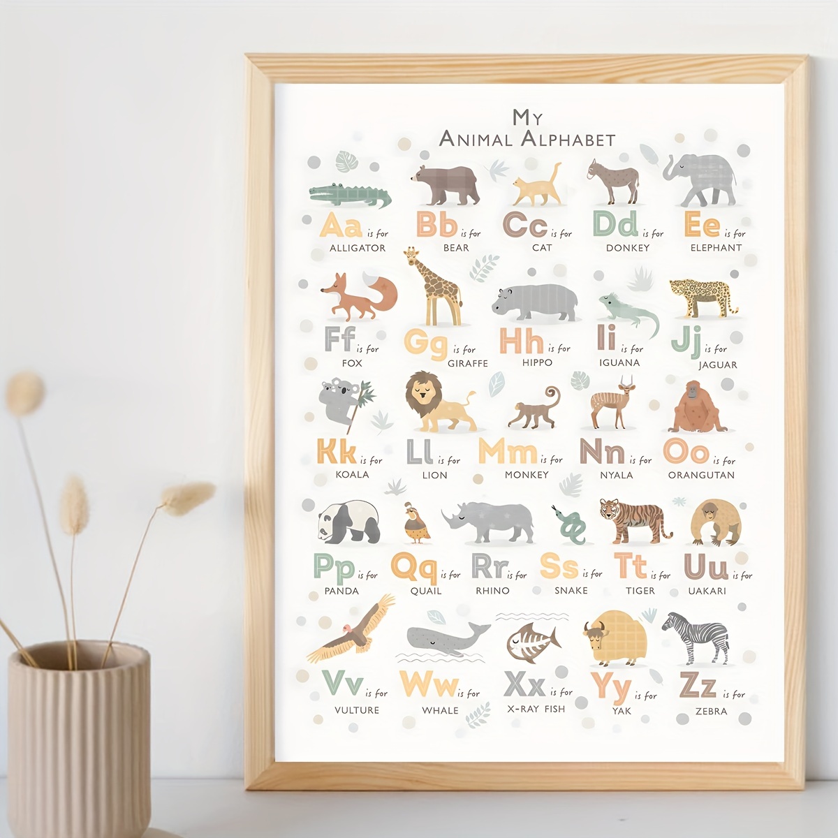 Kindergarten Abc Alphabet Poster Chart Number Poster Laminated 11.8 X 16.5in