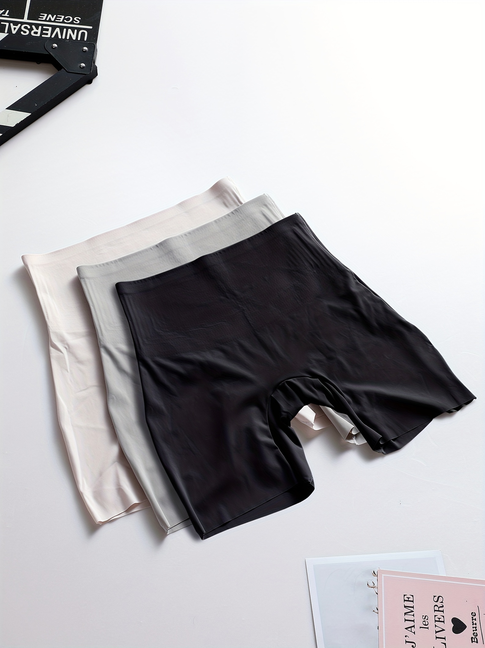 2pcs Girls High Elastic Shorts Tight Fit Cropped Skinny Pants Sports Bike  Yoga Shorts