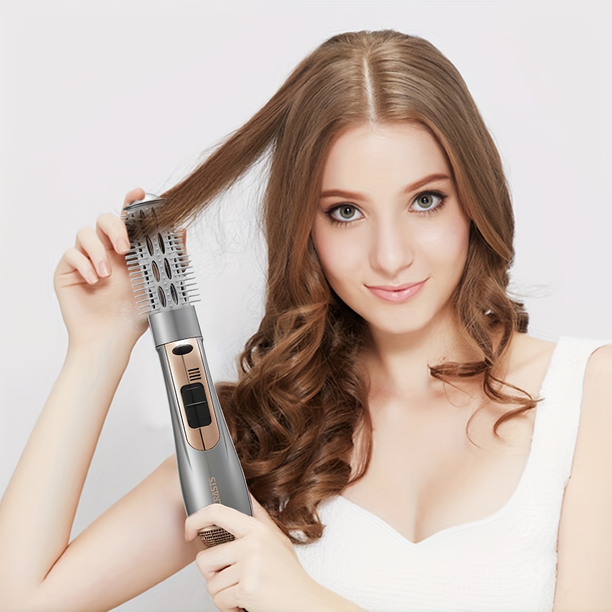 hair dryer brush hot air brush 2 in 1 blowing and straightening hair comb hair styling dryer brush holiday gift for women