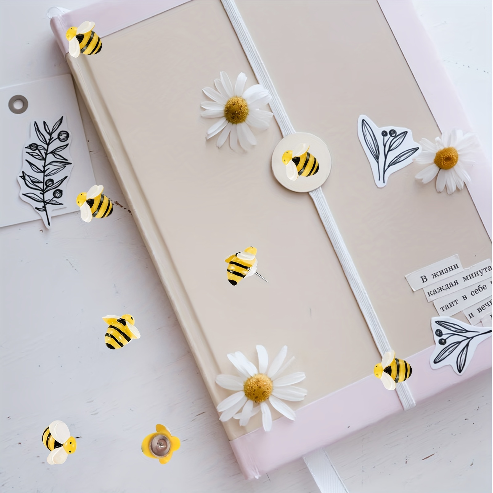 Bee Pins 30 PCS Decorative Push Pins For Cork Board Thumb Tacks Steel