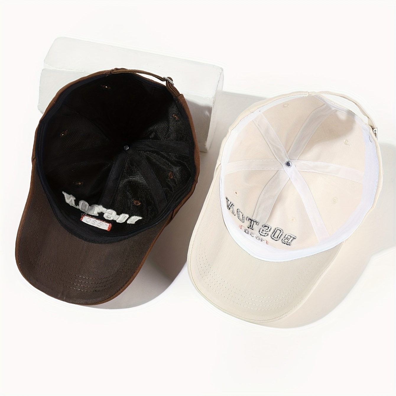 2pcs/set Classic Couple Baseball Cap BOSTON 1630 Embroidered Casual Dad Hat  Lightweight Adjustable Sun Hats For Women & Men