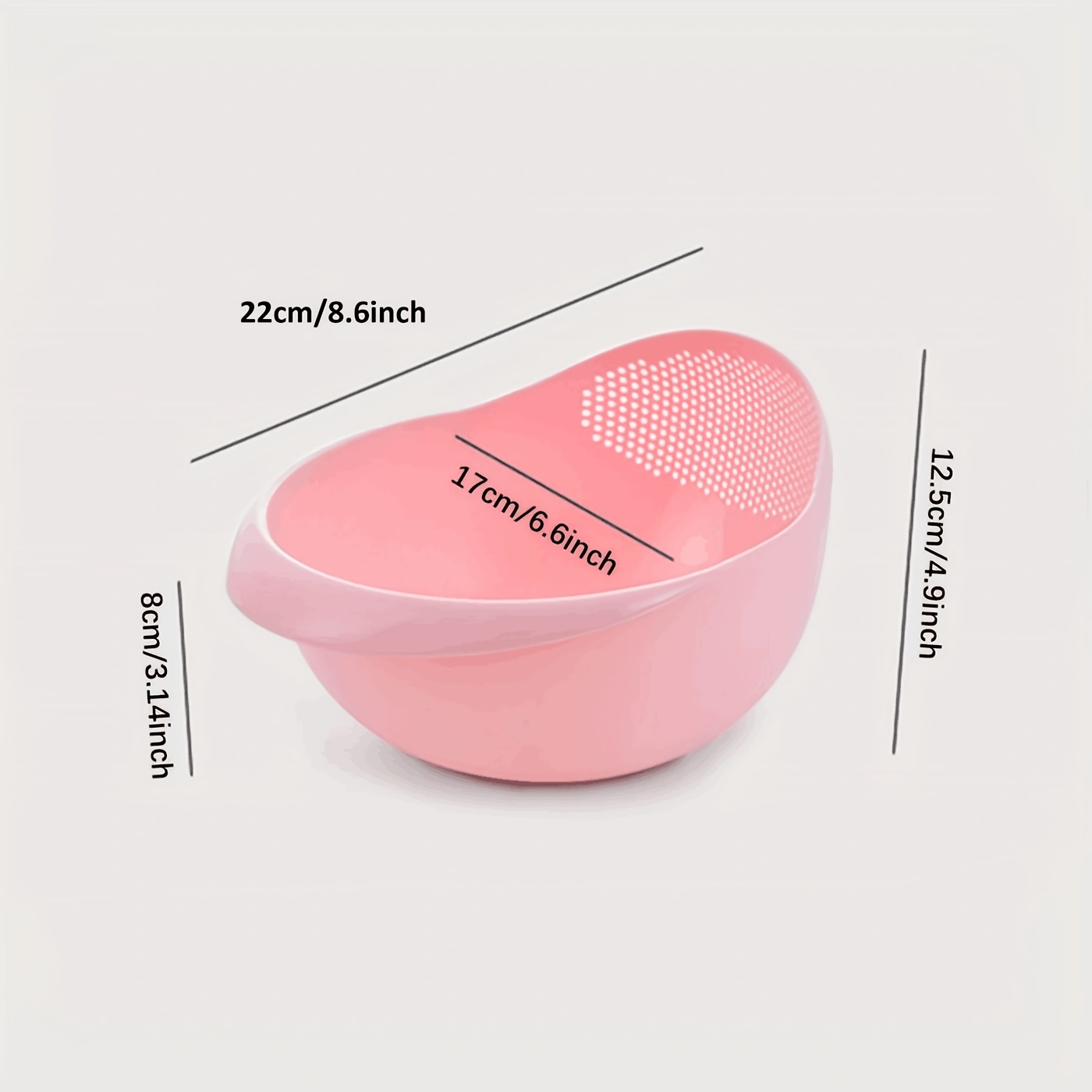 Rice Wash Sieve Plastic Pink Rice Washer Strainer Multipurpose Drain Basket  For Vegetable Fruit