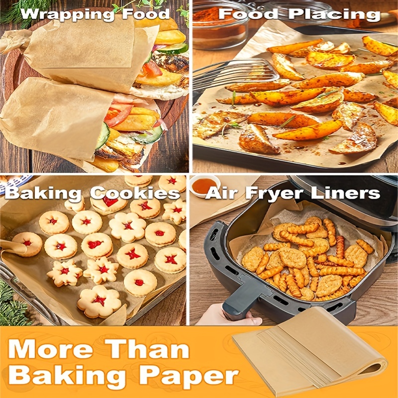 200 Pcs Unbleached Parchment Paper Baking Sheets, 12 x 16 Inch, Precut  Non-Stick Parchment Sheets for Baking, Cooking, Grilling, Air Fryer and