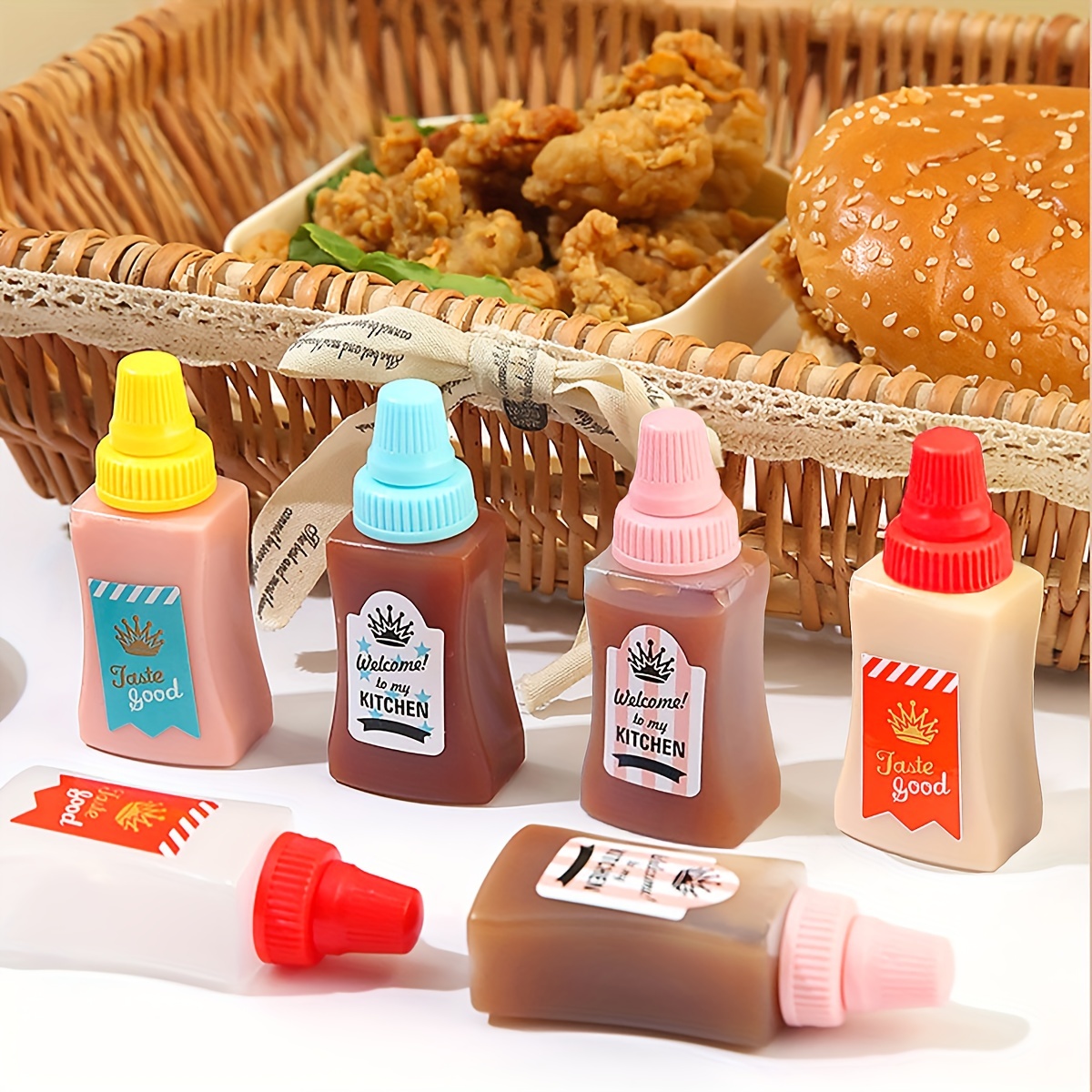 Small Salad Dressing Containers, Mini Seasoning Sauce Bottles