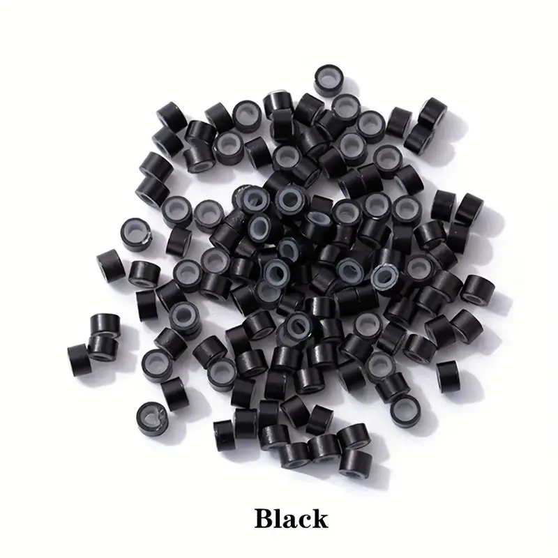 Silicone Micro Rings Links Crimp Beads Feather Hair - Temu