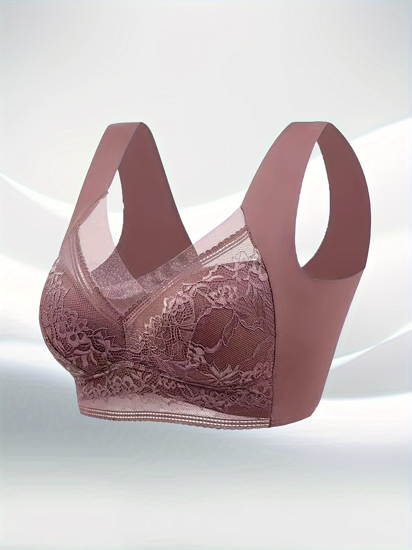 Floral Lace Full coverage Bra Women Comfortable Breathable - Temu