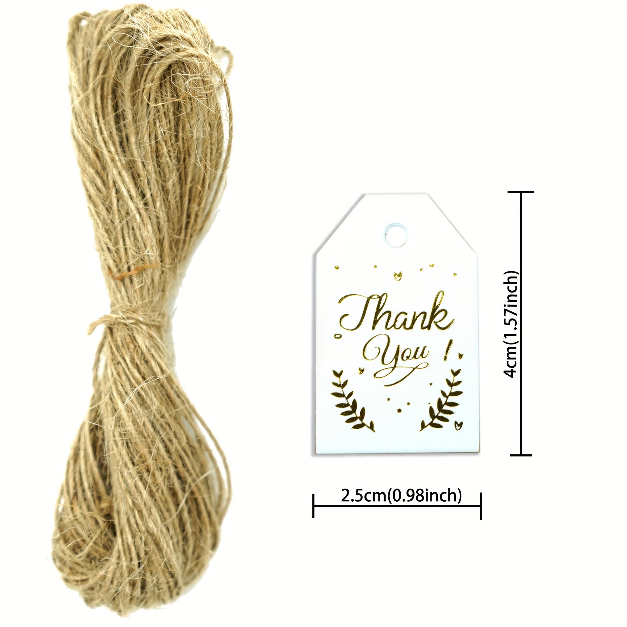 100pcs Golden Thank You Tags, Gift Tags, Wedding Thank You Tags, Printable Thank You, Favor Tag, Gift Wrapping Packing Tags
