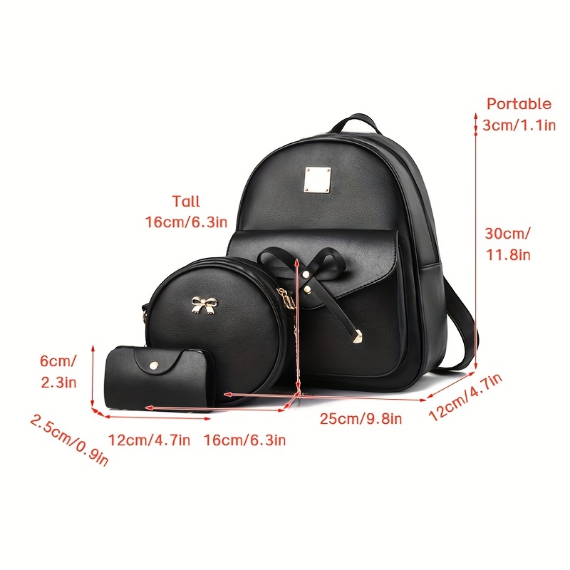 Backpack And Handbag Set, Backpack For Women, Waterproof Double Shoulder  Bag Crossbody Bag, Women's Travel Backpack Send Coin Purse, Multifunctional Backpack  Handbag Sling Bag 1 Use Bag - Temu