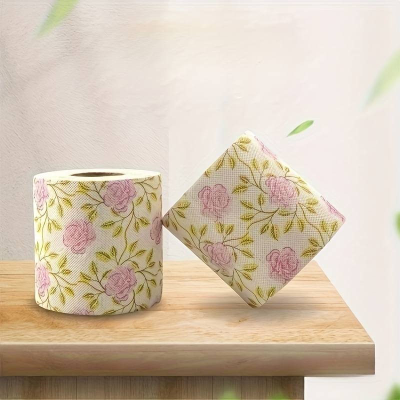 Novelty Toilet Paper Roll Rose Pattern Perfect Gift - Temu