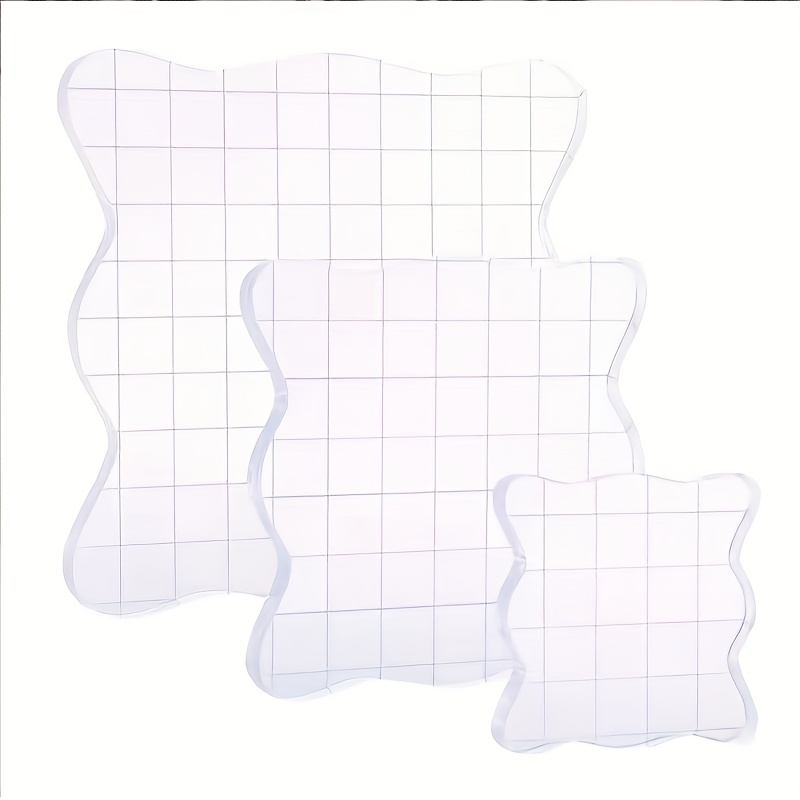 Acrylic Stamp Blocks, Stamp Blocks Acrylic Clear Stamping Blocks Tools with  Grid Lines for Scrapbooking Crafts Making - AliExpress