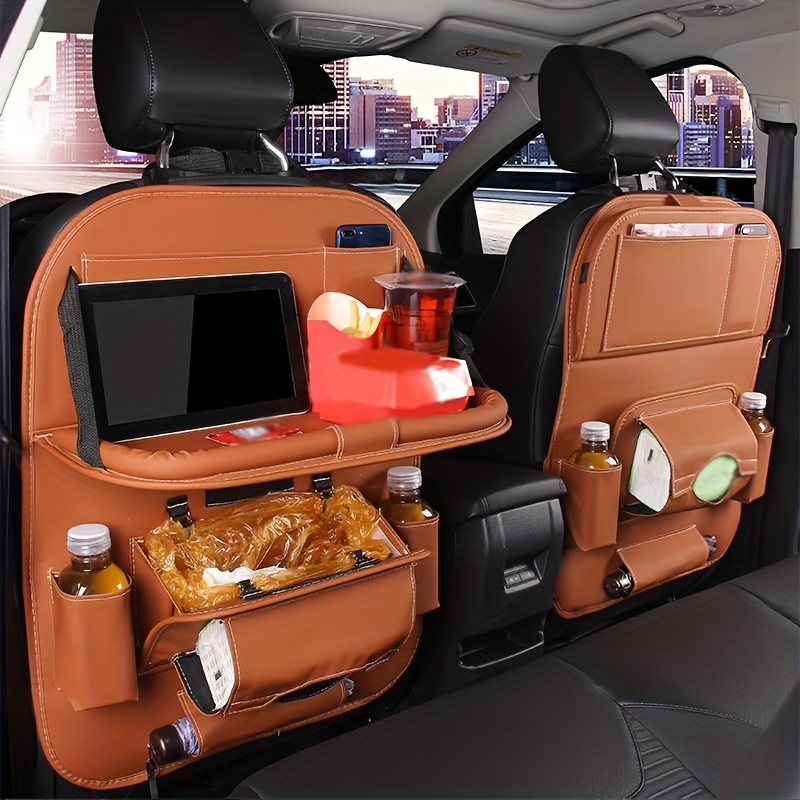 HEYSKAY Auto-Rücksitz-Organizer mit Taschentuchbox,  Beifahrersitz-Organizer, Handtaschenhalter, Angebot, Becher, Getränkehalter  für Konsole