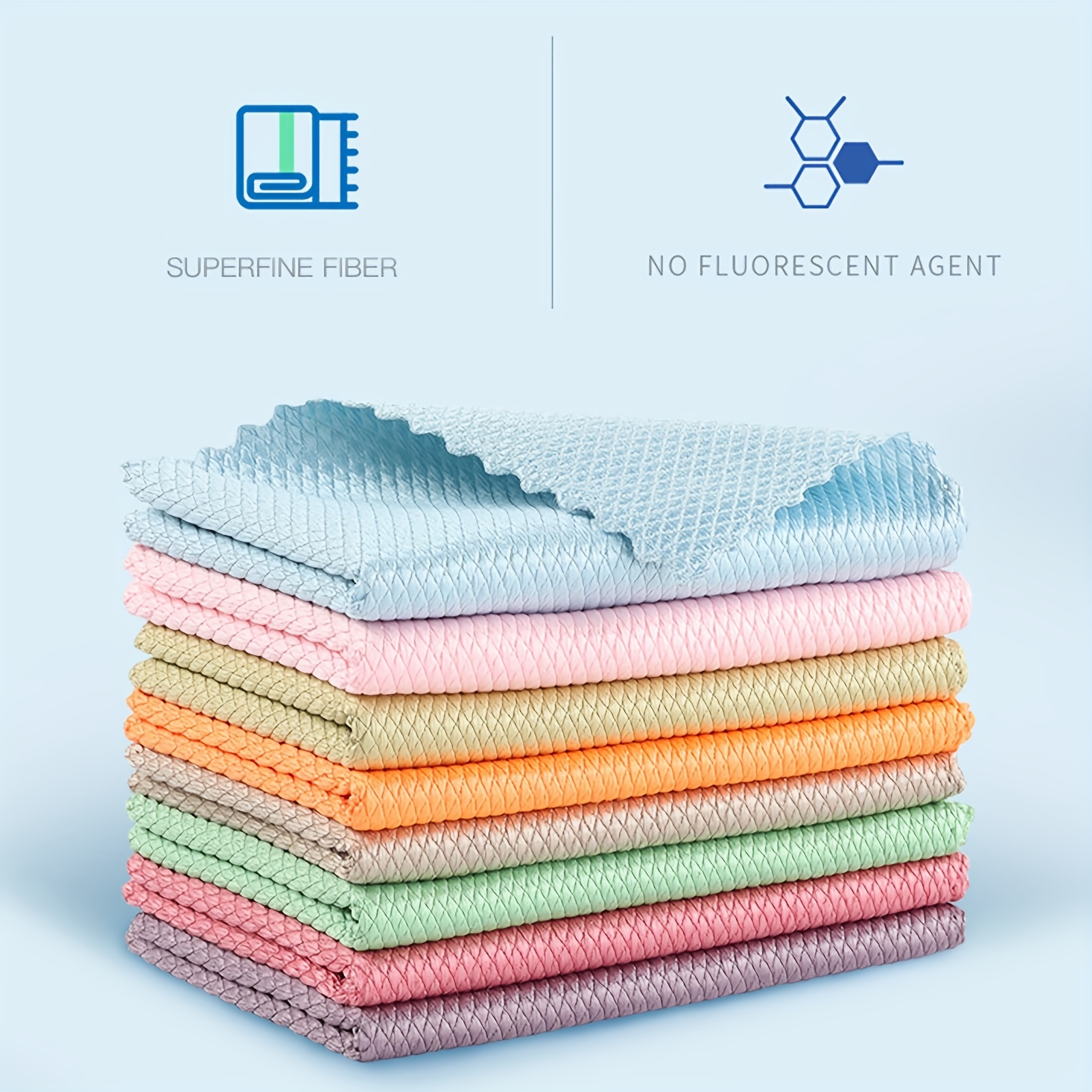 Microfiber Dish Cloth For Washing Dishes, Fish Scales Design Dish Rags,  Cleaning Supplies - Temu