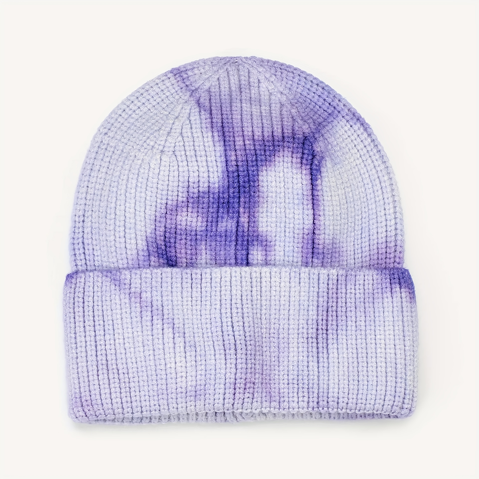 Mens Gradient Tie Dye Knitted Hat Beanie