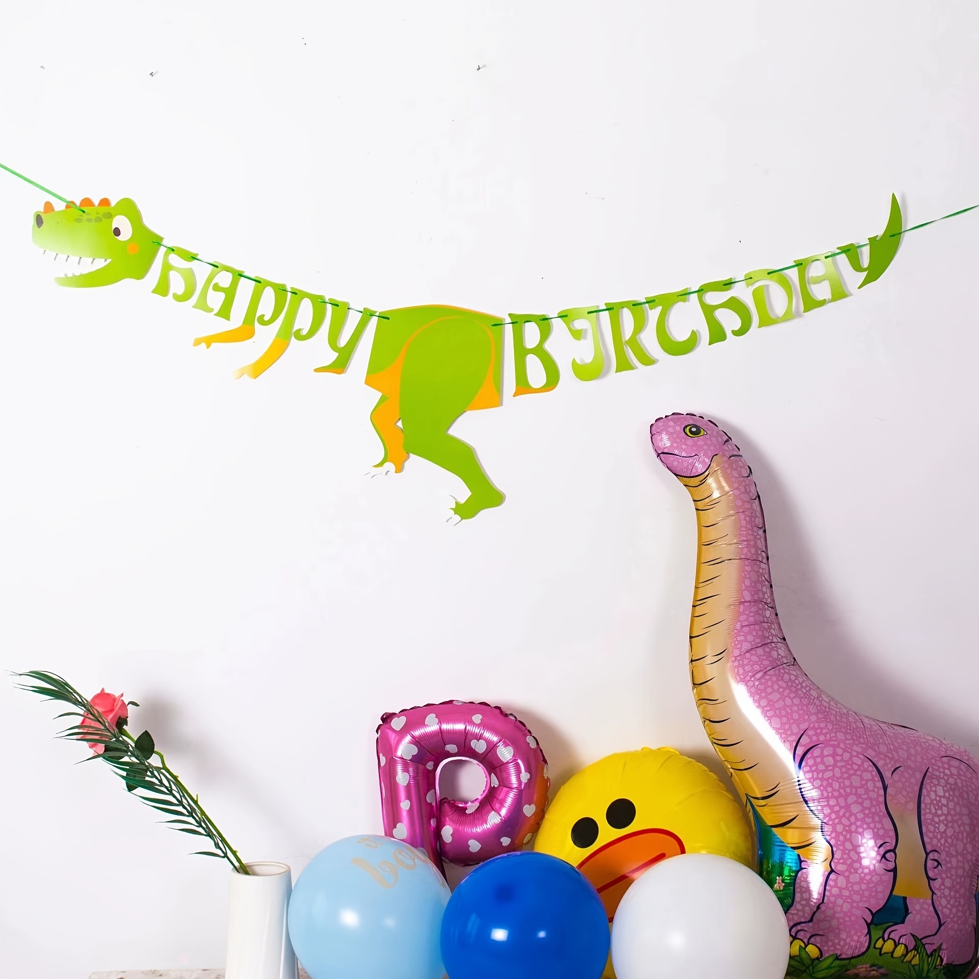 16 idées déco avec des ballons !  Anniversaire dinosaure, Anniversaire  thème dinosaure, Ballons dinosaures