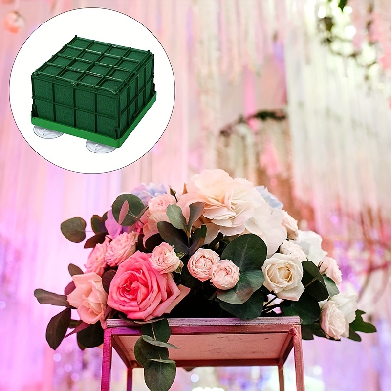 Square Floral Foam Cage Flower Holder With Floral Foam - Temu