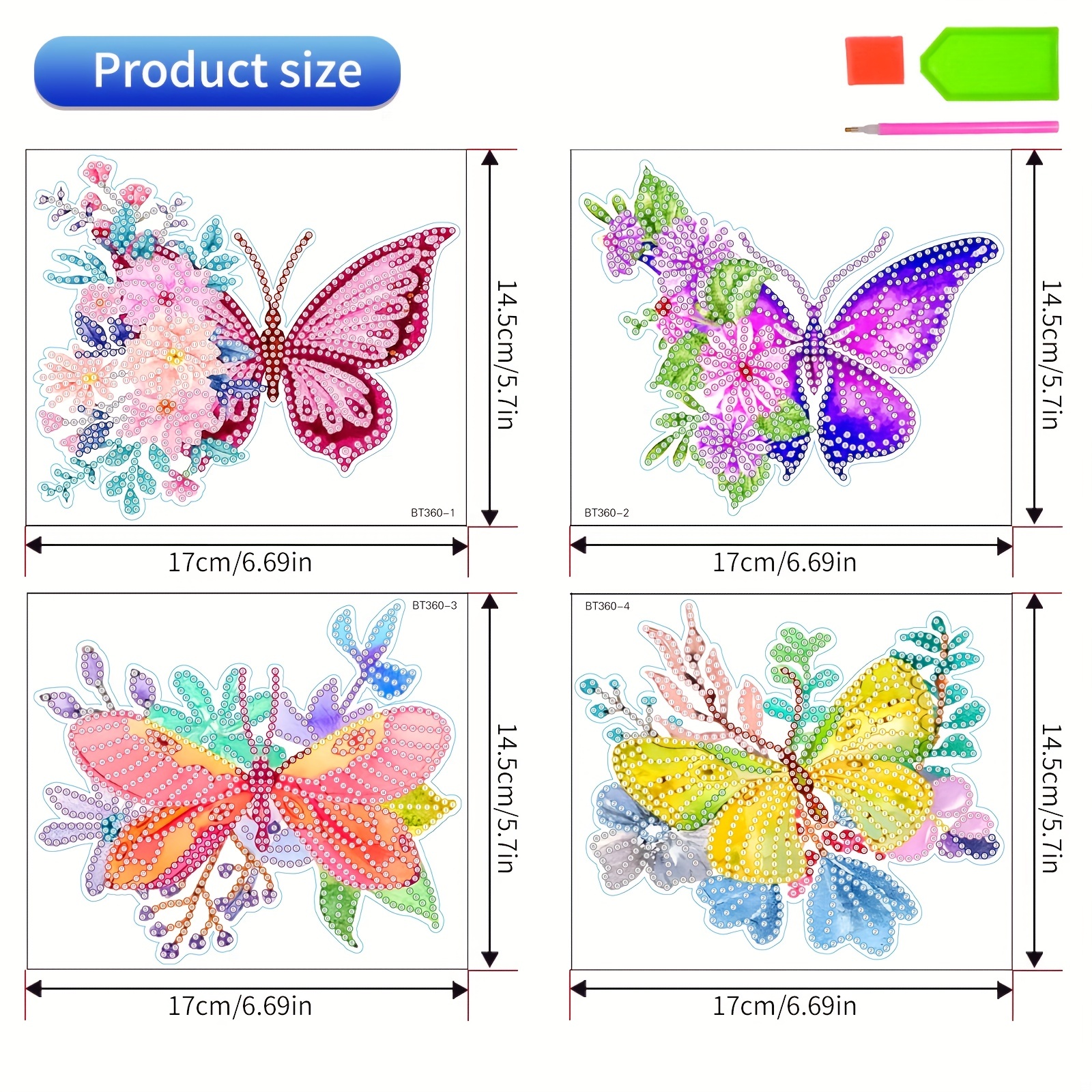 4pcs Crafts For Kids Ages 8 12 Crystal Shaped Artificial Diamond Painting  Crafts For Girls Ages