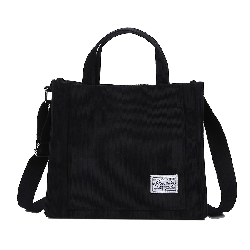 Women's Corduroy Canvas Crossbody Bag Large Capacity Handbag