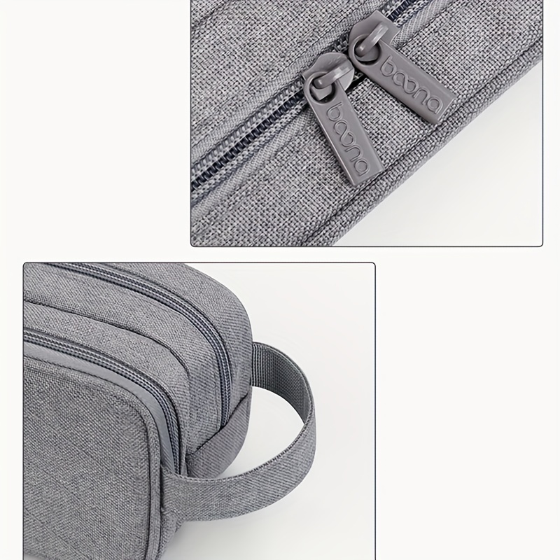 Men's Sleek Travel Organizer for Electronics - Phone, Power Bank & Cable Storage Pouch
