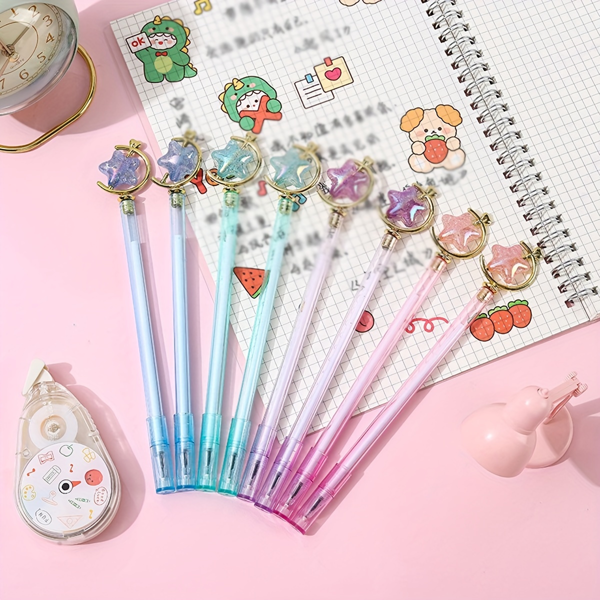 Good Night Starry Sky Gel Pens 3 Pc Cute Pen Set, Kawaii Stationery, Stars  and Sky Pen, Planner Accessories Journal Diary Pen Student Gift 