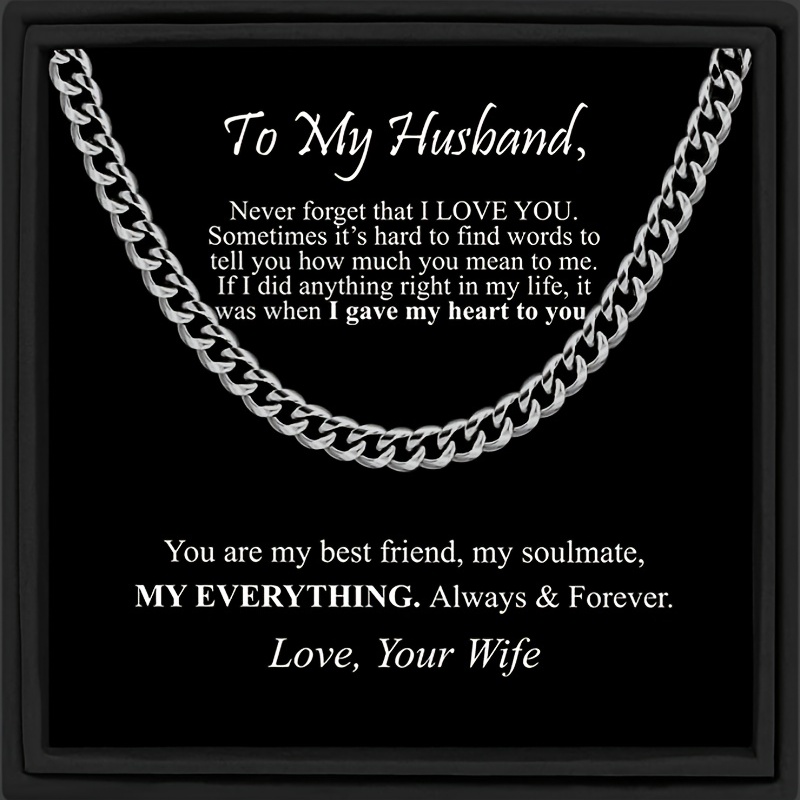 Silver Stainless Steel Cuban Chain Gift for Him