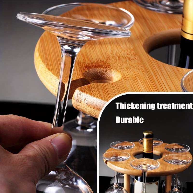 Tabletop Wine Rack Water Proof Table Bamboo Wine Holder Temu