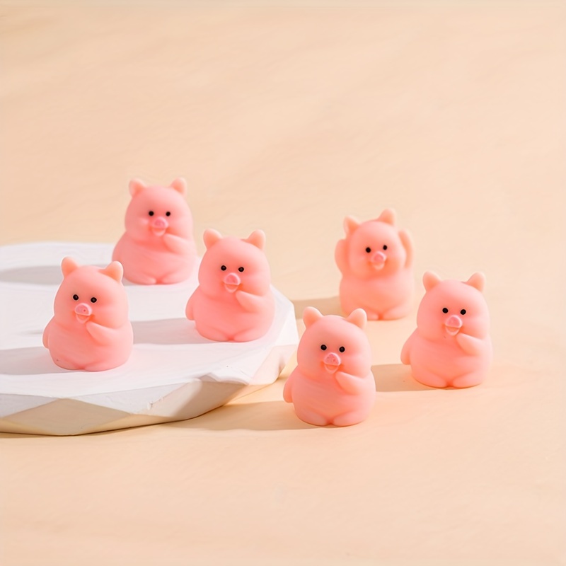 Y2k Cartoon Anime 3d Pig With Hole Resin Pendant Charms Diy - Temu