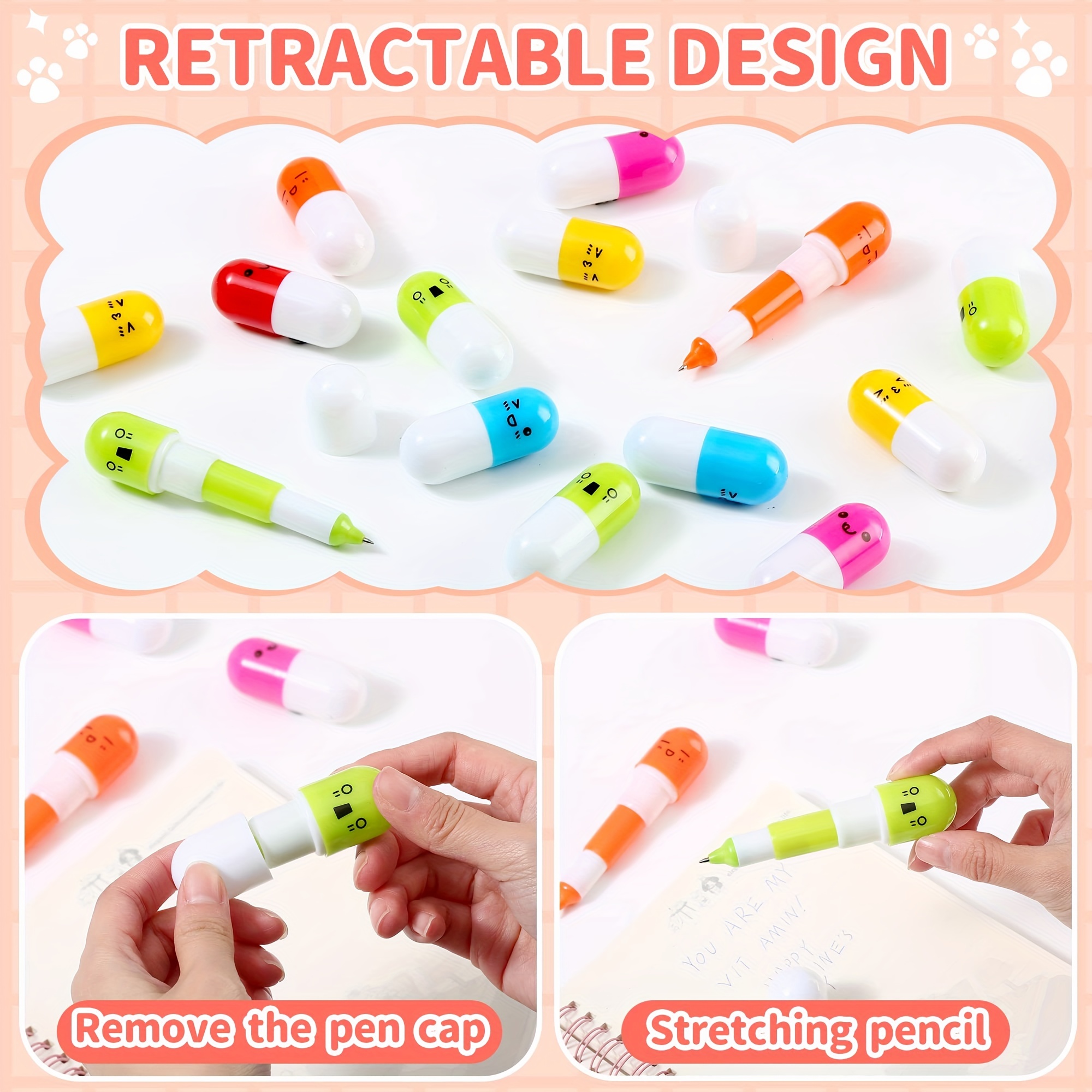 2 PCS Novelty Capsule Pens, Creative Ballpoint Pens For Student Teens  Adults, Stocking Stuffers, Fun Bulk Toy For Treasure Box Classroom Rewards  Birthday Gift, Party Favors